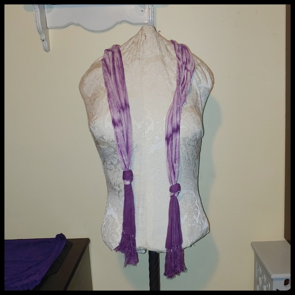 Cute Purple Batik Scarf